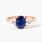 Bague Lea Or Rose Saphir Et Diamant - Bagues solitaires Femme | Histoire d&rsquo;Or