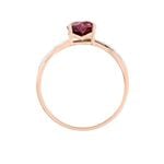 Bague Clothilde Or Rose Rhodolite Et Oxyde - Bagues solitaires Femme | Histoire d&rsquo;Or