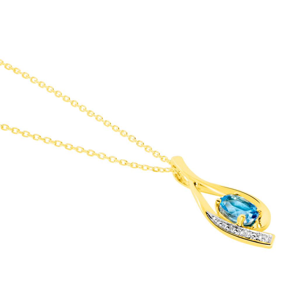 Collier Or Jaune Sagesse Topaze Oxydes De Zirconium - Colliers Femme | Histoire d’Or