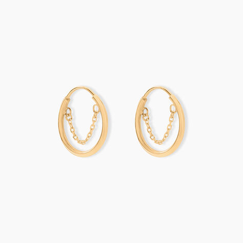 Créoles Byron Or Jaune - Boucles d'oreilles créoles Femme | Histoire d’Or