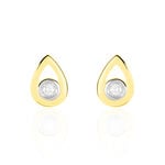 Boucles D'oreilles Puces Fidelia Or Jaune Diamant - Clous d'oreilles Femme | Histoire d&rsquo;Or