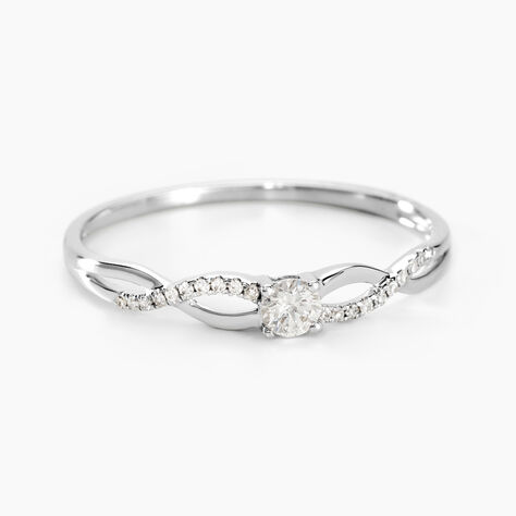 Bague Solitaire Vilma Or Blanc Diamant - Bagues solitaires Femme | Histoire d’Or