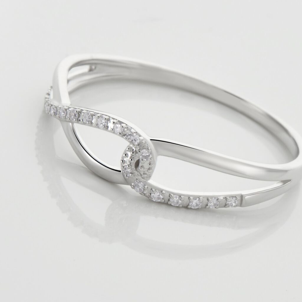 Bague Osanna Or Blanc Diamants - Bagues avec pierre Femme | Histoire d’Or