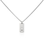 Collier Iefan Acier Blanc Oxyde De Zirconium - Colliers fantaisie Homme | Histoire d&rsquo;Or