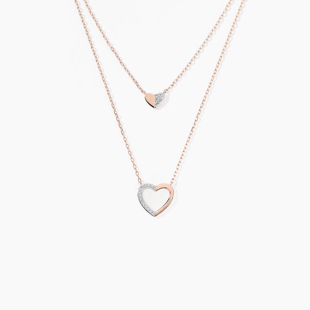 Collier Emilia Or Rose Diamant - Colliers doubles et triples chaînes Femme | Histoire d’Or