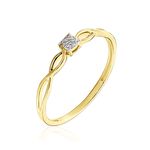 Bague Farila Or Jaune Diamant - Bagues solitaires Femme | Histoire d&rsquo;Or
