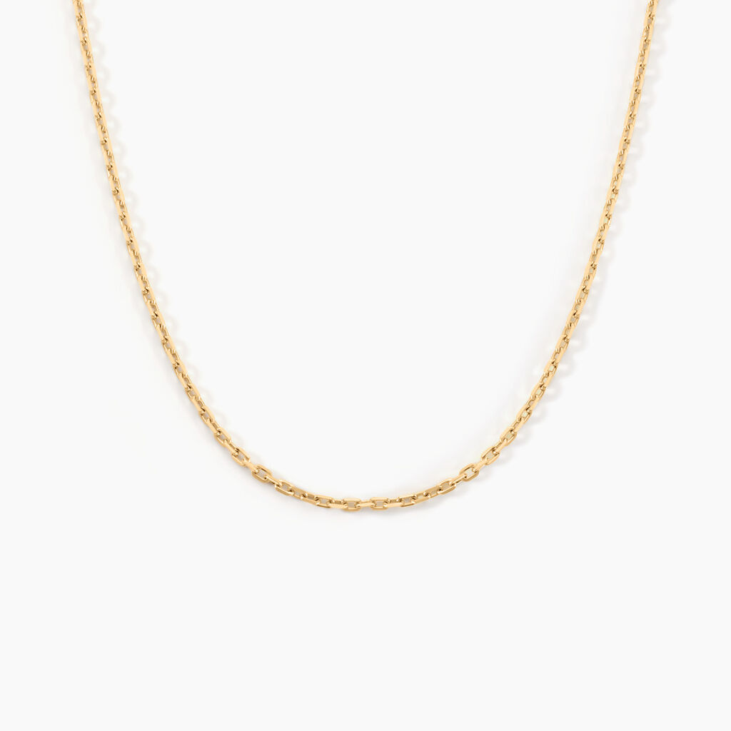 Chaîne Igoa Maille Forçat Diamantee Or Jaune - Chaines Unisex | Histoire d’Or