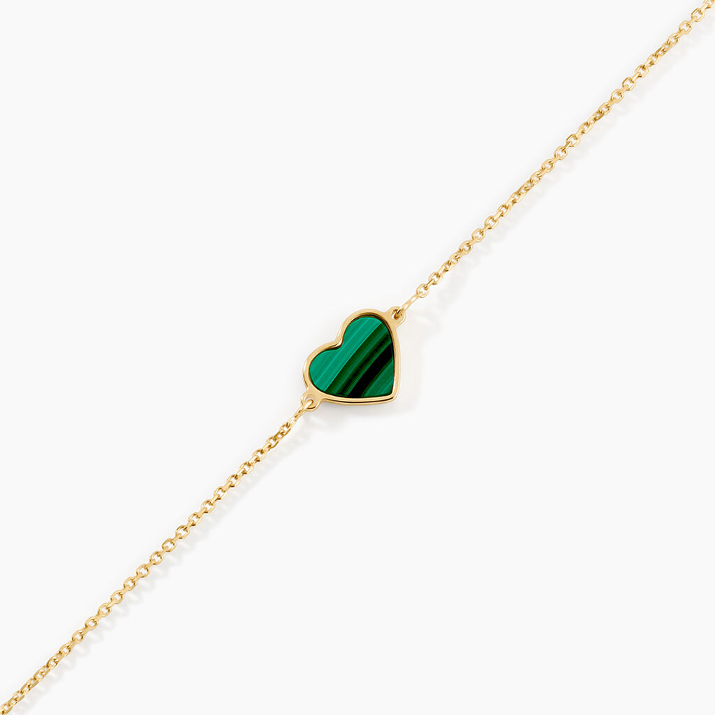 Bracelet Lucky Gems Or Jaune Malachite - F&ecirc;te des m&egrave;res Femme | Histoire d&rsquo;Or
