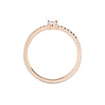 Bague Solitaire Ursi Argent Rose Oxyde De Zirconium - Bagues solitaires Femme | Histoire d&rsquo;Or