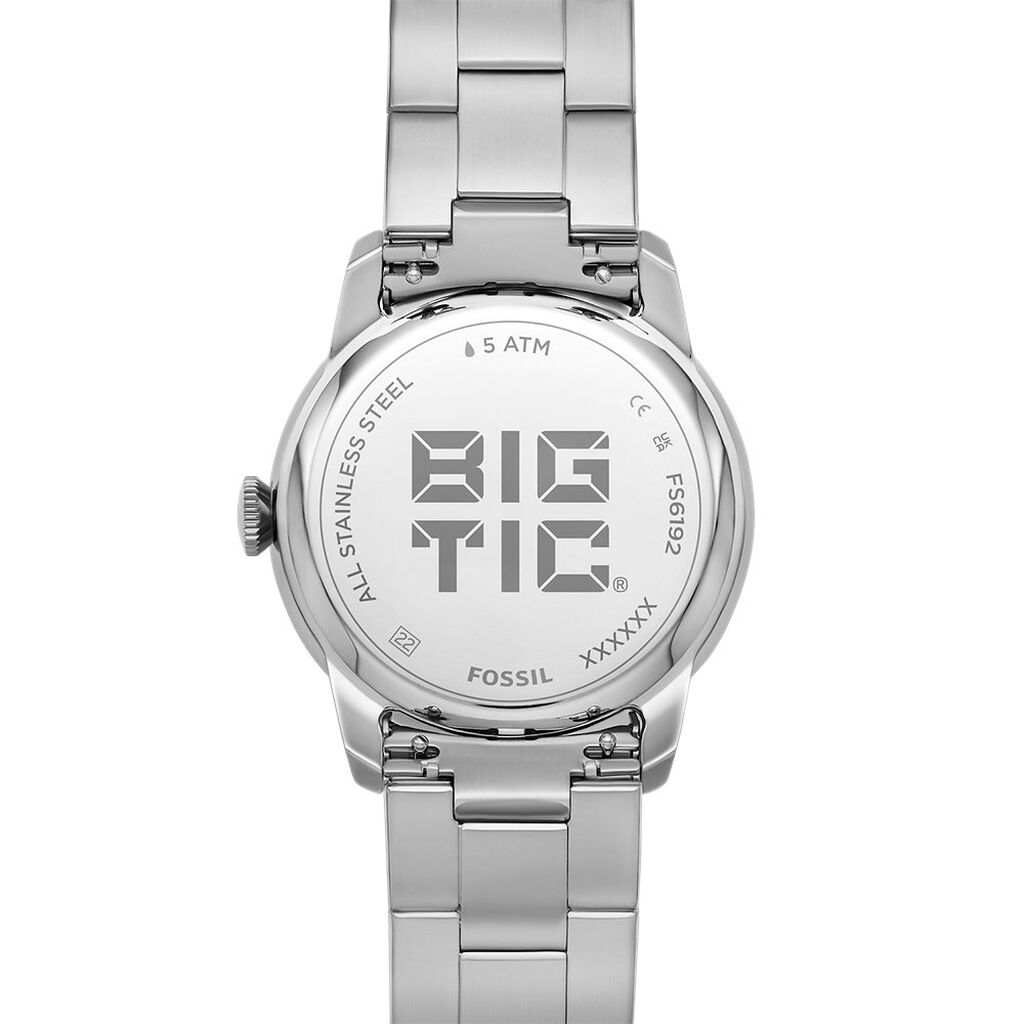 Montre Fossil Bic Tic Tourbillon Argent&eacute; - F&ecirc;te des p&egrave;res Homme | Histoire d&rsquo;Or