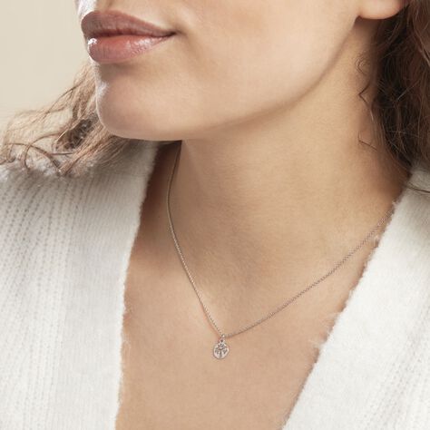 Collier Audrey-rose Argent Blanc - Colliers fantaisie Femme | Histoire d’Or