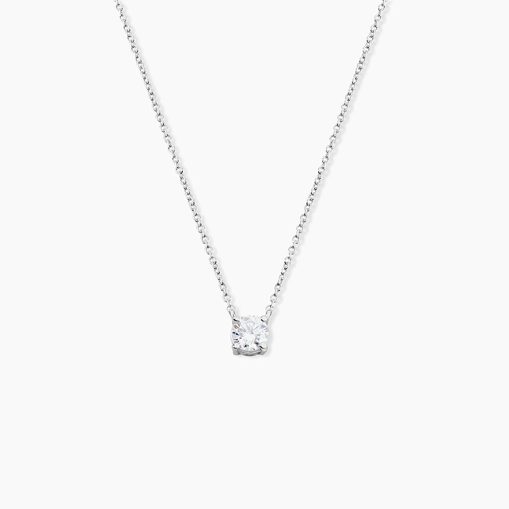 Collier Kariane Argent Blanc Oxyde De Zirconium - Colliers fantaisie Femme | Histoire d&rsquo;Or