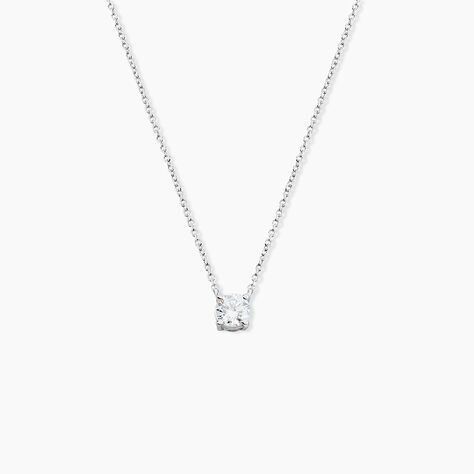 Collier Kariane Argent Blanc Oxyde De Zirconium - Colliers fantaisie Femme | Histoire d&rsquo;Or