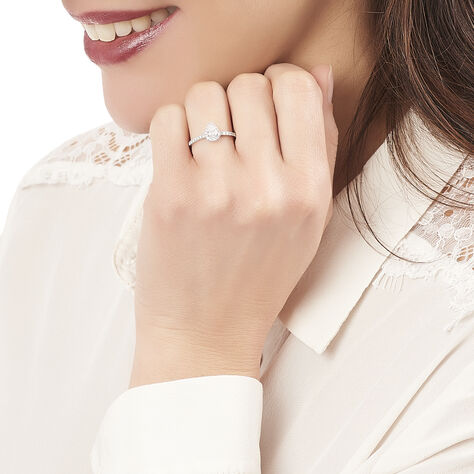 Bague Solitaire Tatiana Or Blanc Diamant - Bagues solitaires Femme | Histoire d’Or