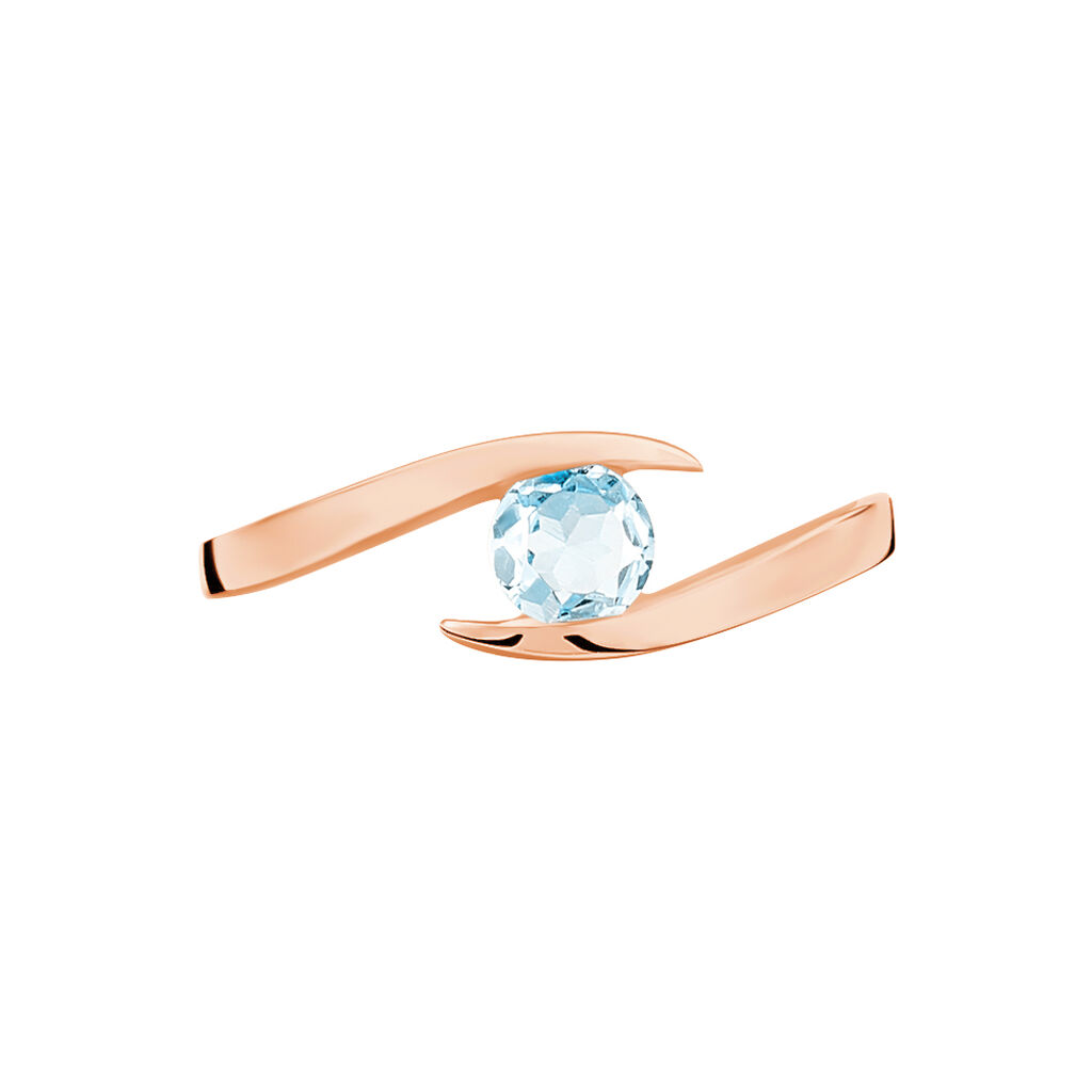 Bague Tiphaine Or Rose Topaze - Bagues solitaires Femme | Histoire d&rsquo;Or