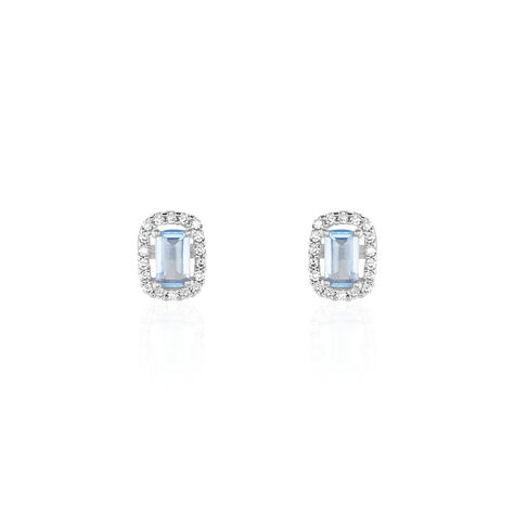 Boucles D'oreilles Puces Aladin Argent Blanc Oxyde De Zirconium - Boucles d'oreilles fantaisie Femme | Histoire d’Or