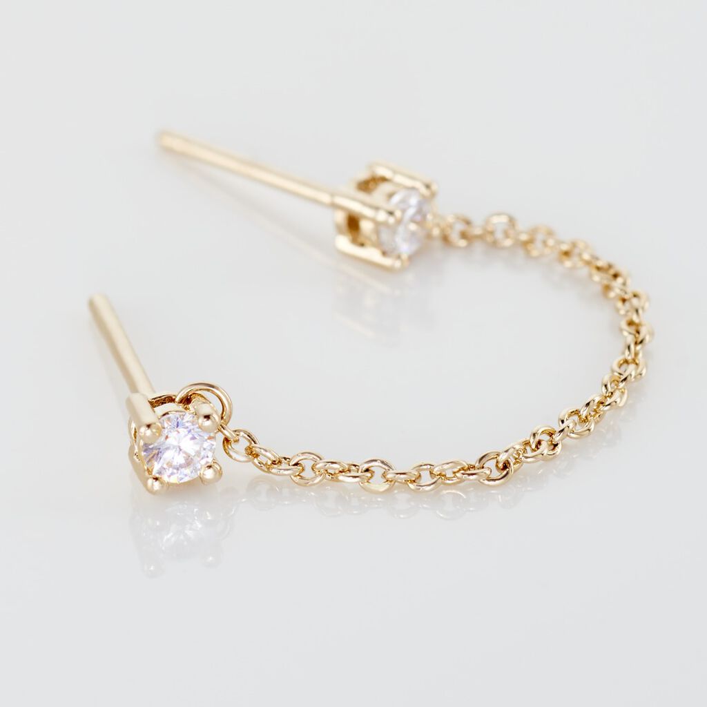 Bijou D'oreille Unitaire Pendante Plaqu&eacute; Or Jaune Dofi Oxyde - Piercings d'oreilles Femme | Histoire d&rsquo;Or