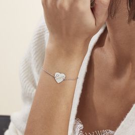 Bracelet Argent Blanc Sharla - Bracelets Coeur Femme | Histoire d’Or
