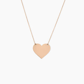 Collier Coeur Gravable Or Rose - Cadeaux de naissance Femme | Histoire d’Or