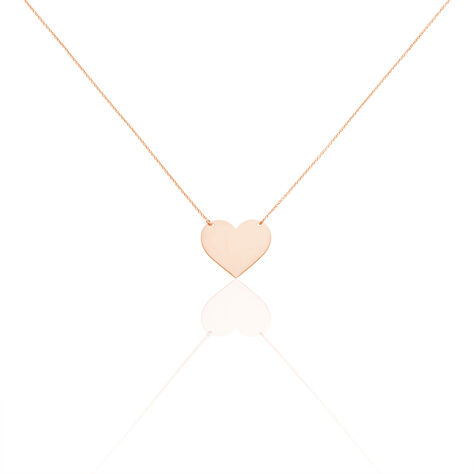Collier Coeur Gravable Or Rose - Cadeaux de naissance Femme | Histoire d’Or