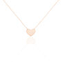 Collier Coeur Gravable Or Rose