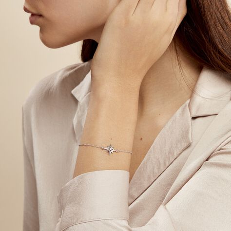 Bracelet Beverlie Argent Blanc Oxyde De Zirconium - Bracelets fantaisie Femme | Histoire d’Or