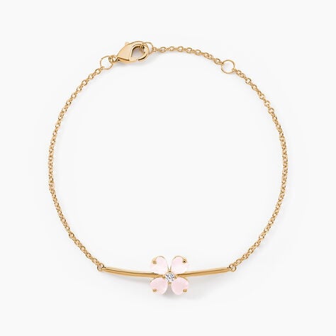 Bracelet Sendai Plaqu&eacute; Or Jaune Oxyde De Zirconium - Bracelets Femme | Histoire d&rsquo;Or