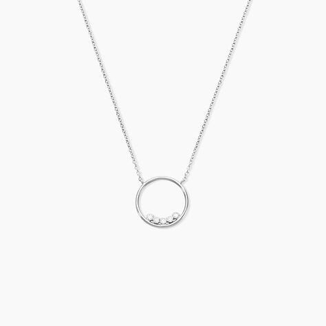 Collier Argent Leonerd Oxydes De Zirconium - Colliers fantaisie Femme | Histoire d’Or