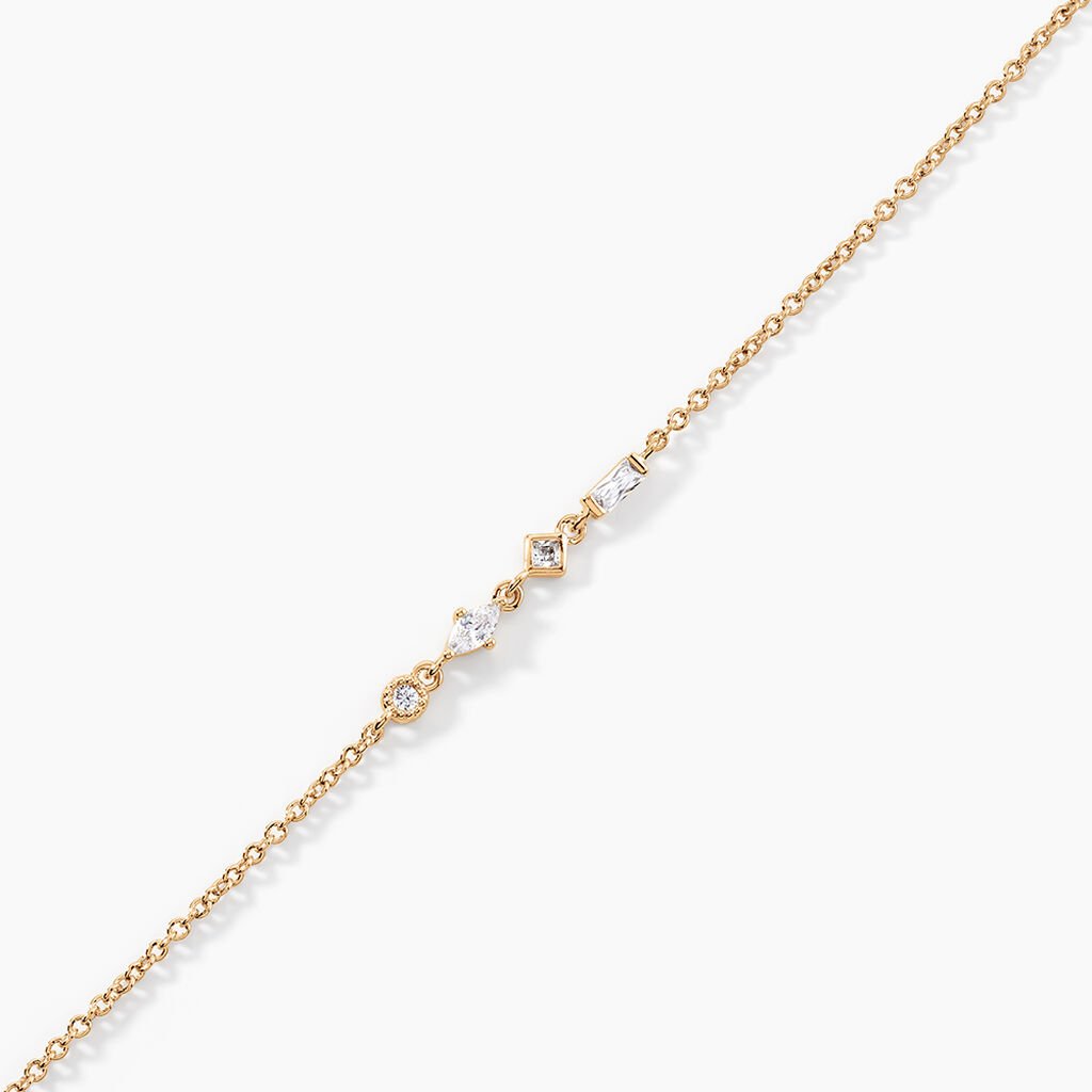 Bracelet Estela Plaque Or Jaune Oxyde De Zirconium - Bracelets Femme | Histoire d’Or