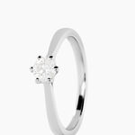 Bague Solitaire Athena Or Blanc Diamant - Bagues solitaires Femme | Histoire d&rsquo;Or
