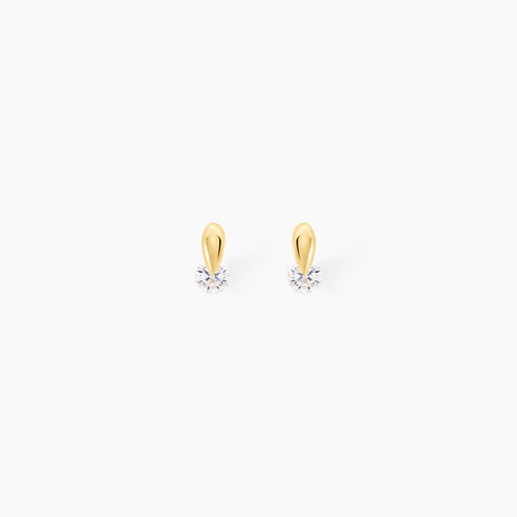 Boucles D'oreilles Pendantes Clementa Or Jaune Oxyde De Zirconium - Boucles d'oreilles pendantes Femme | Histoire d’Or