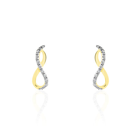 Boucles D'oreilles Puces Samy Or Jaune Diamant - Clous d'oreilles Femme | Histoire d&rsquo;Or