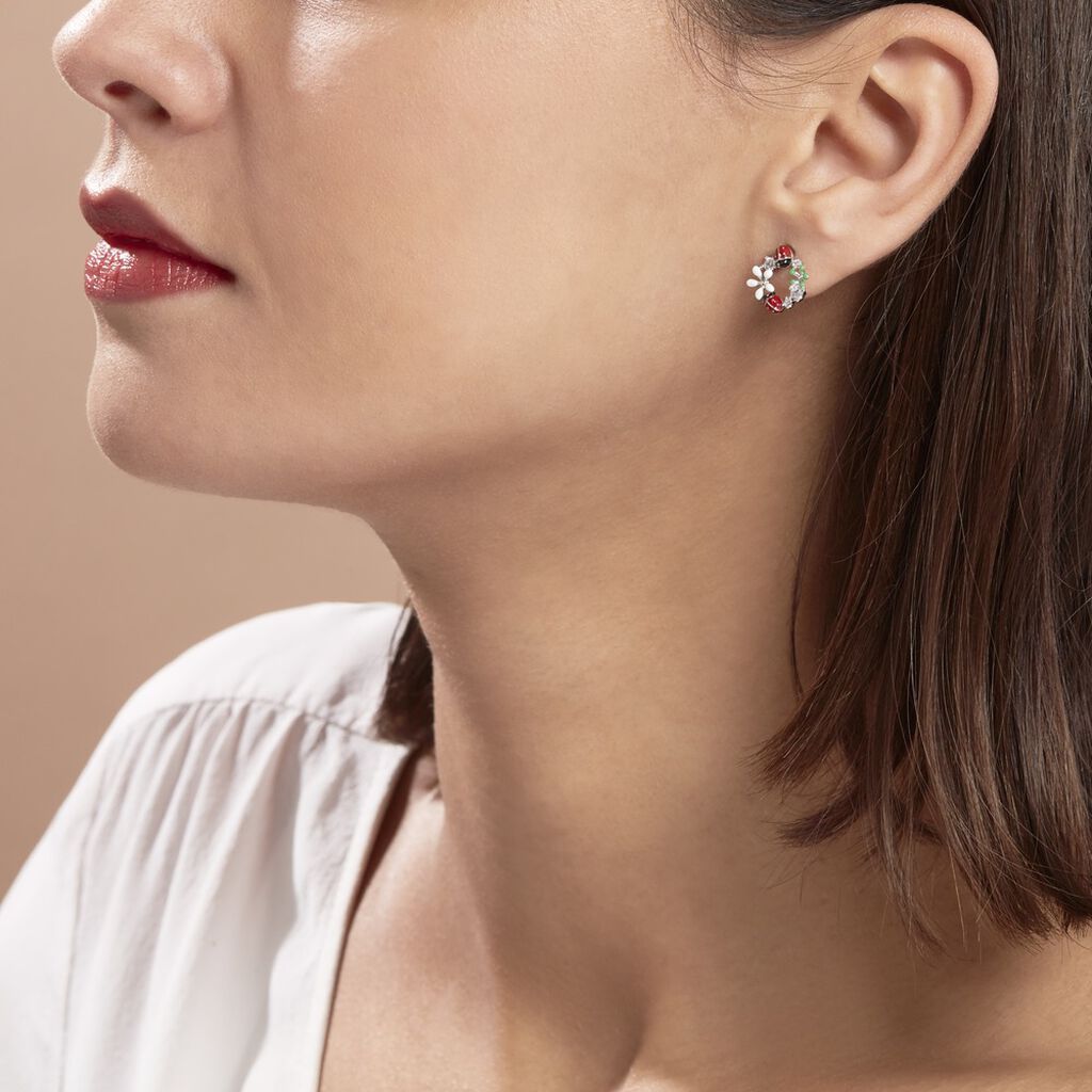 Boucles D'oreilles Pendantes Eliniane Argent Blanc Oxyde De Zirconium - Boucles d'oreilles fantaisie Femme | Histoire d’Or