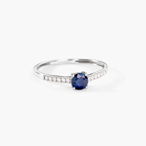 Bague Manon Or Blanc Saphir Et Diamant - Bagues solitaires Femme | Histoire d&rsquo;Or