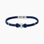 Bracelet Fabrice Acier Blanc - Bracelets cordon Homme | Histoire d&rsquo;Or
