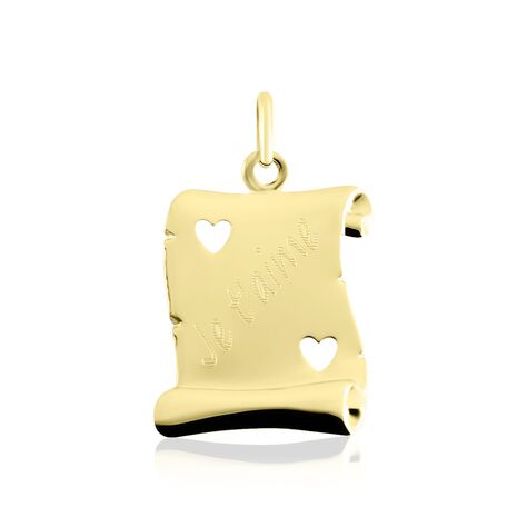 Pendentif Sirona Parchemin Message Or Jaune - Pendentifs Famille | Histoire d’Or