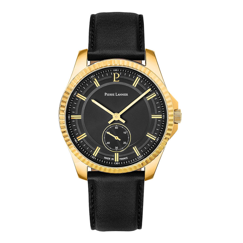 Montre Pierre Lannier Metropolitain Noir - Montres Homme | Histoire d’Or