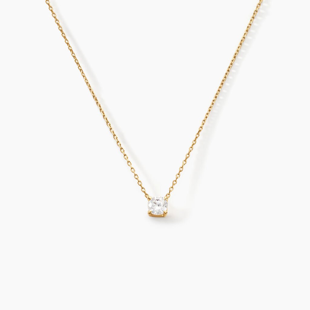 Collier Ponama Or Jaune Oxyde De Zirconium - Colliers Femme | Histoire d’Or