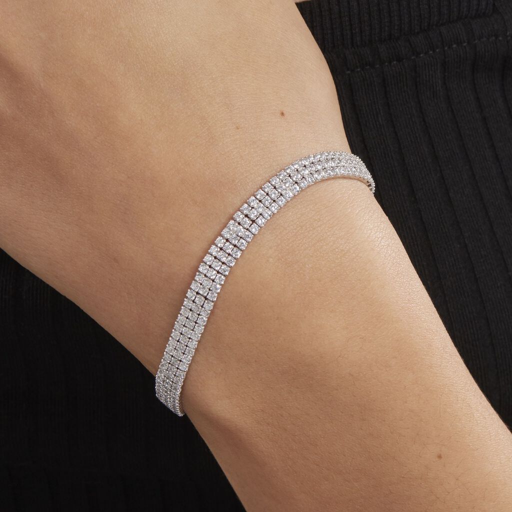 Bracelet Anthia Argent Blanc Oxyde De Zirconium - Bracelets Femme | Histoire d’Or