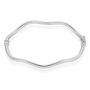 Bracelet Jonc Jennie Ondule Or Blanc