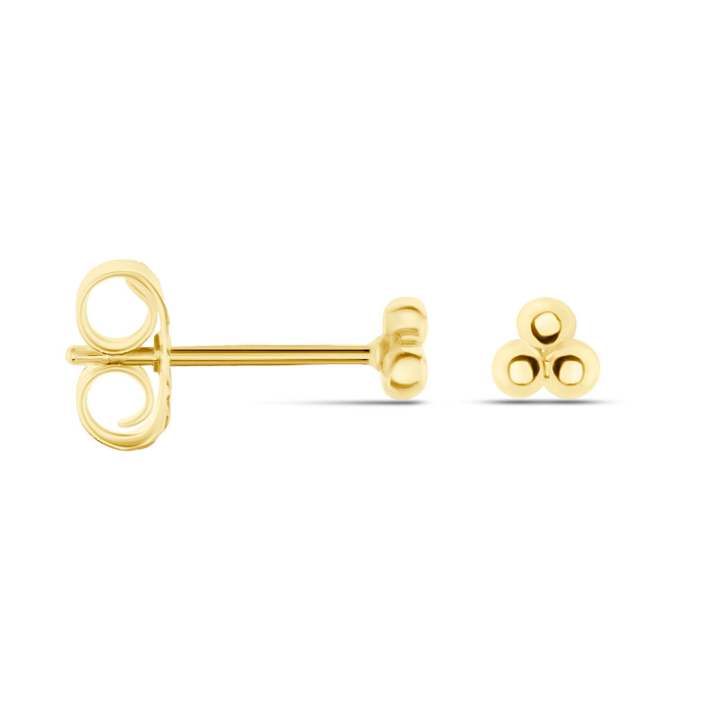 Boucles D'oreilles Puces Glen Or Jaune - Clous d'oreilles Femme | Histoire d’Or
