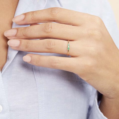 Bague Richie Or Jaune Emaraude - Bagues avec pierre Femme | Histoire d’Or