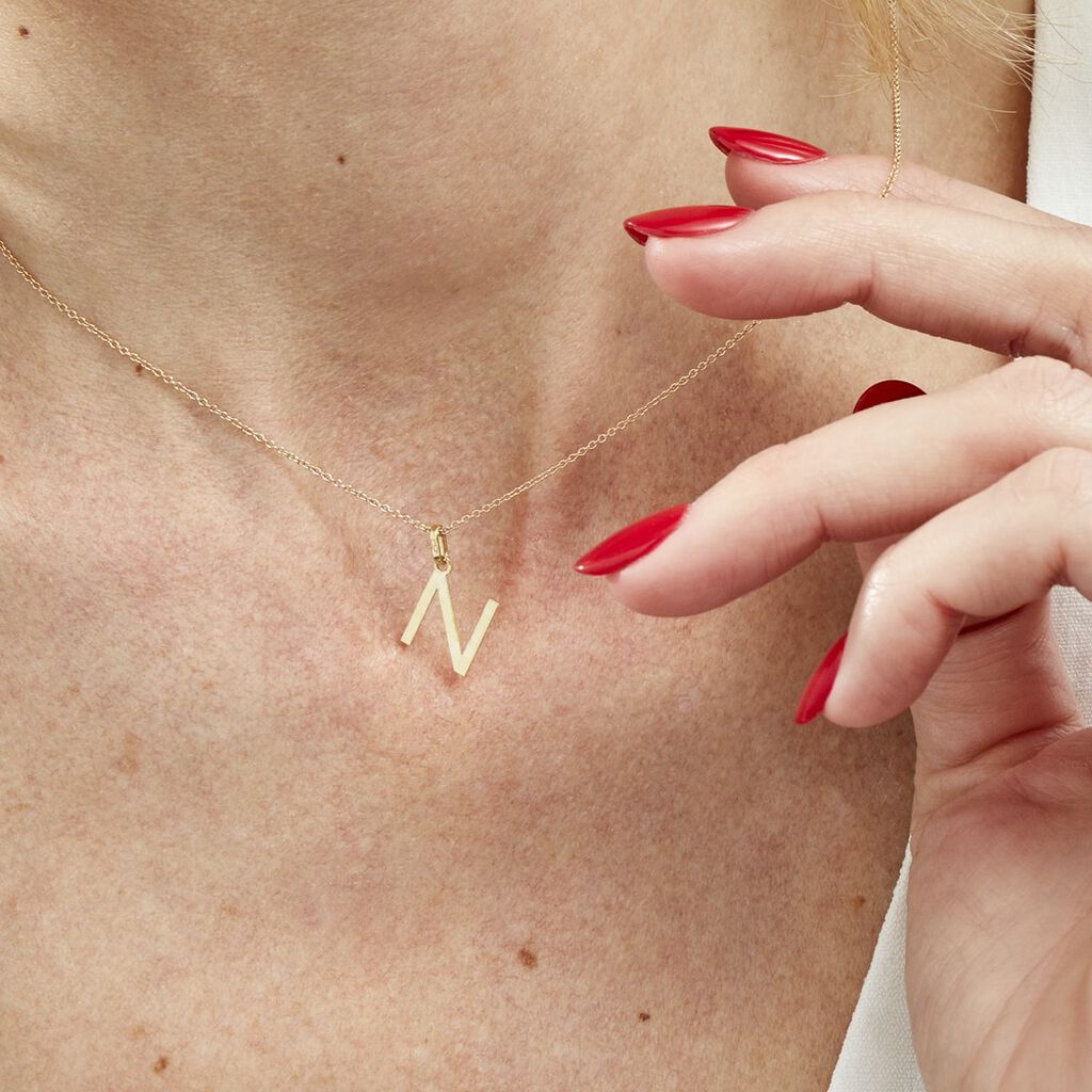 Pendentif Ionia Lettre Or Jaune - Pendentifs Famille | Histoire d’Or