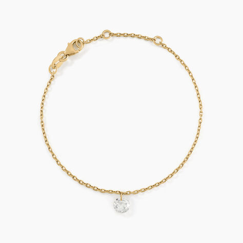 Bracelet Delma Plaqu&eacute; Or Jaune Oxyde De Zirconium - Bracelets Femme | Histoire d&rsquo;Or