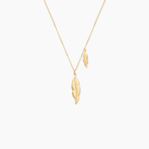 Collier Indian Nature Feuilles Or Jaune - Colliers Femme | Histoire d&rsquo;Or