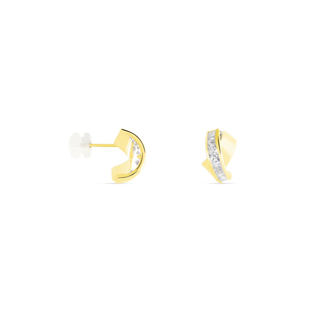Demi Créoles Griselidis Or Jaune  Oxyde - Boucles d'oreilles créoles Femme | Histoire d’Or