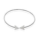 Bracelet Jonc Deva Argent Blanc Oxyde De Zirconium - Bracelets joncs Femme | Histoire d&rsquo;Or