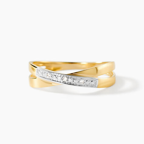 Bague Renda Or Jaune Diamant - Bagues avec pierre Femme | Histoire d&rsquo;Or