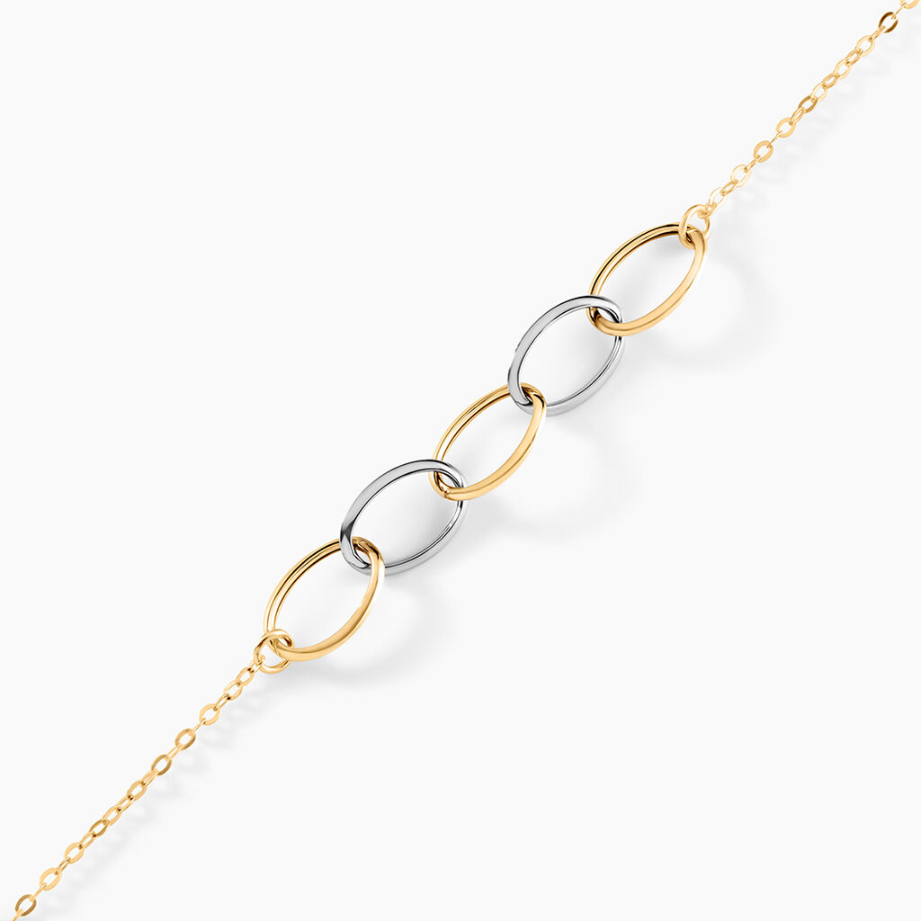Bracelet Lucette Or Bicolore - Bijoux sans pierre Femme | Histoire d&rsquo;Or