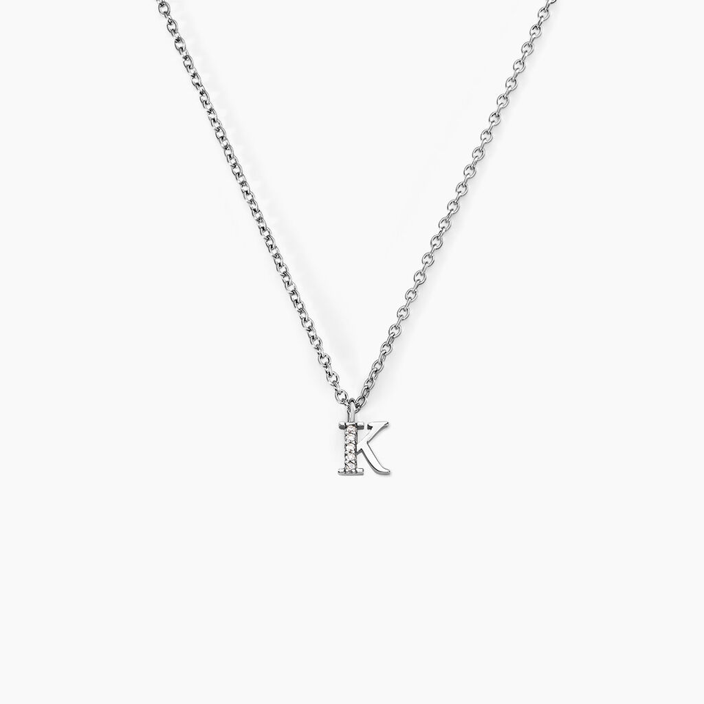 Collier Neruda Argent Blanc Oxyde De Zirconium - Colliers fantaisie Femme | Histoire d&rsquo;Or